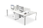 Mesa Plataforma Lean estrutura trave biombo em vidro - Imagem 1