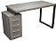 MESA PÉ AÇO COM GAVETEIRO PEDESTAL – 4 GAVETAS ou Misto (TAMPO 40 MM) LINHA MODERATE 40MM - Imagem 1