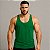 Camiseta Regata Cavada Lisa Em Dry Fit Verde - Imagem 1