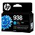 Tinta Original 938 4S6X5PL HP Ciano 800Páginas Para 9110 9120 9130 9720 9730 - Imagem 2