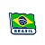 Imã de geladeira de metal bandeira - Brasil - Imagem 1