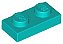 Placa 1x2 Azul Turquesa - Imagem 1