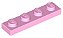 Placa 1x4 Rosa Brilhante - Imagem 1