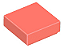 Placa Lisa 1x1 Coral - Imagem 1
