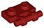 Placa Modificada 1x2 Vermelha Escura - Dark Red - Imagem 1