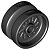 Roda 18 mm D. x 12 mm com orifício para eixo e prisioneiro e linhas de rotor de freio sólidas preta - Imagem 1