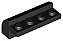 Tijolo 2x4x1 1/3 Modificado com Parte Superior Curvada Preta - Imagem 1