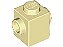 Tijolo modificado 1x1 com conector em dois lados Bege - Imagem 1