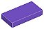 Placa Lisa 1x2 com Ranhura Dark Purple - Imagem 1