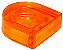 Placa Lisa Modificada 1x1 meio círculo Translúcida Laranja - Imagem 1