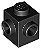 Tijolo Modificado 1x1 com Studs em dois lados adjacentes Preto - Imagem 1