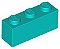 Tijolo 1x3 Azul Turquesa - Imagem 1
