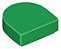 Placa Lisa Modificada 1x1 meio círculo verde - Imagem 1