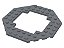 Placa Modificada 10x10 octagonal com centro aberto cinza escura - Imagem 1
