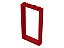 Moldura de porta 1x4x6 com dois furos na parte superior e inferior Vermelha - Imagem 1