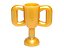 Troféu pequeno dourado perolado. - Imagem 1