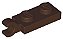Placa 1x2 com clip horizontal na extremidade Marrom Escura - Imagem 1