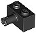 Tijolo Modificado 1x2 com Pino Preto - Imagem 1