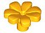 Flor com 7 pétalas Laranja Brilhante - Imagem 1