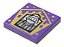 Placa Lisa 2x2 com desenho de Harry Potter Chocolate Frog Card Bertie Bott roxa - Imagem 1