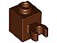 Tijolo Modificado 1x1 com clip Marrom - Imagem 1