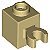 Tijolo Modificado 1x1 com clip Bege - Imagem 1