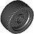 Roda 24x12 com furo para pino e pneu de borracha fixo Preto - Imagem 1
