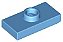 Placa Modificada 1x2 com botão Azul - Medium Blue - Imagem 1