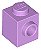 Tijolo Modificado 1x1 Com Furo Lateral Medium Lavender - Imagem 1