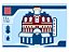 Placa Lisa 2x3 com desenho de caixa do lego 10182 - Hotel - Azul Brilhante - Imagem 1
