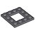 Placa Modificada 4x4 com Recorte 2x2 Cinza Escura - Imagem 1