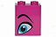 Tijolo 1x2x2 com suporte interno com olho azul e sobrancelha preta do lado esquerdo magenta - Imagem 1
