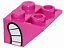 Inclinação invertida 45 2x2 com desenho de sorriso com dentes brancos na lateral magenta - Imagem 1