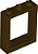 Janela 1x3x3 Marrom Escura - Imagem 1