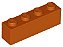 Tijolo 1x4 Dark Orange - Imagem 1
