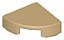Placa Lisa redonda 1x1 de 1/4 Bege Escura - Imagem 1