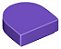 Placa Lisa Modificada 1x1 meio círculo Dark Purple - Imagem 1