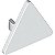 Sinal de estrada 2x2 Triangular com clip aberto Branco - Imagem 1