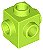 Tijolo Modificado 1x1 com Studs em 4 Lados e no topo verde limão - Imagem 1