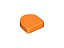 Placa Lisa Modificada 1x1 meio círculo Laranja - Imagem 1