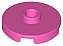 Placa Redonda 2x2 Com Furo Central Rosa Escura - Imagem 1