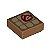 Placa Lisa 1x1 com desenho de waffle e morangos Medium Nougat - Imagem 1