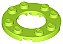 Placa Redonda 4x4 com furo 2x2 Verde Limão - Imagem 1
