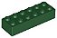Tijolo Lego 2x6 Verde Escura - Imagem 1