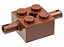 Tijolo Modificado 2x2 com 2 pinos Marrom - Imagem 1