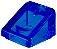 Placa Inclinação 30 1x1x2/3 Translúcida Azul Escura - Imagem 1