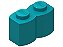 Tijolo Modificado 1x2 Azul Turquesa - Imagem 1