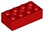 Tijolo Technic 2x4 com furos para eixos Vermelho - Imagem 1