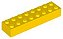 Tijolo 2x8 Amarelo - Imagem 1