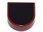 Placa Lisa Redonda 1x1 Dark Red com Pintura Preta - Imagem 1